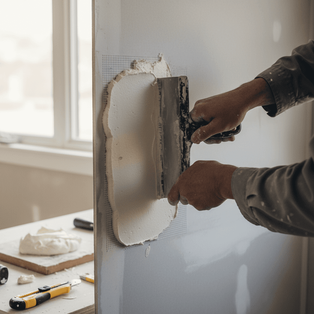 Drywall patching and repair work
